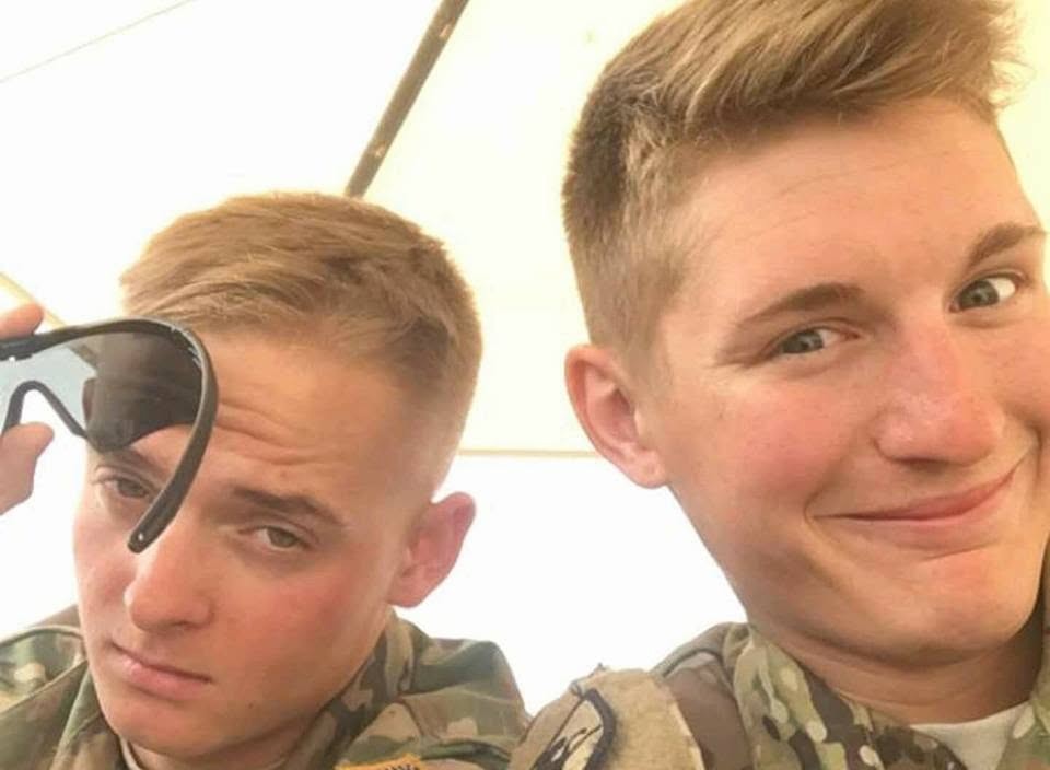 Robbie and a fellow service member