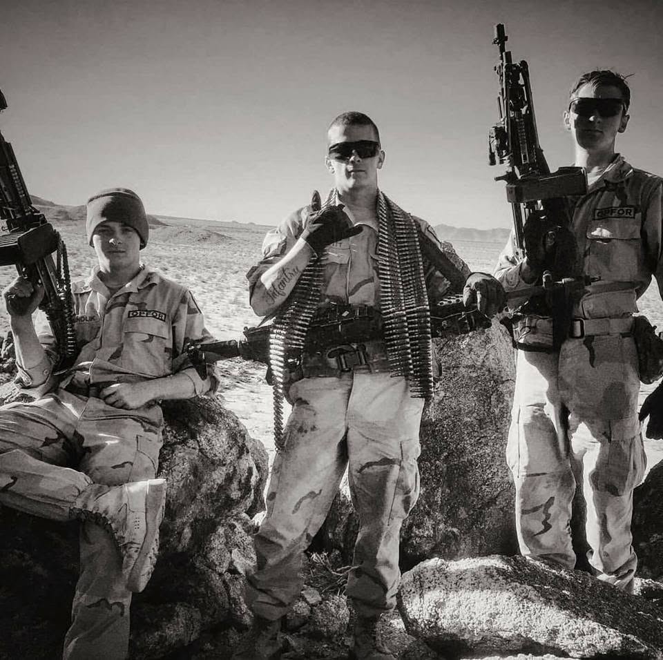 Black and white military photograph